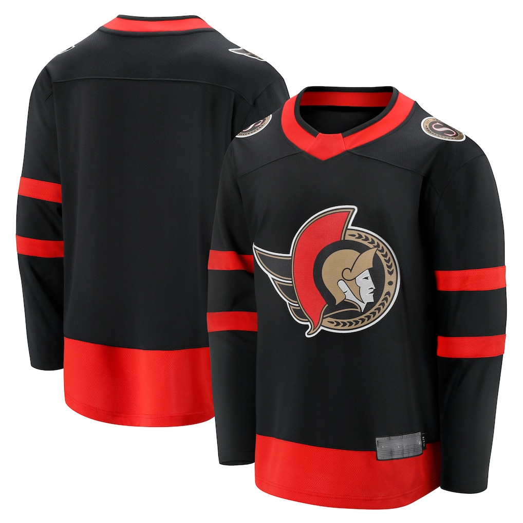 Yuxns O.Senators Black Home Breakaway Jerseys