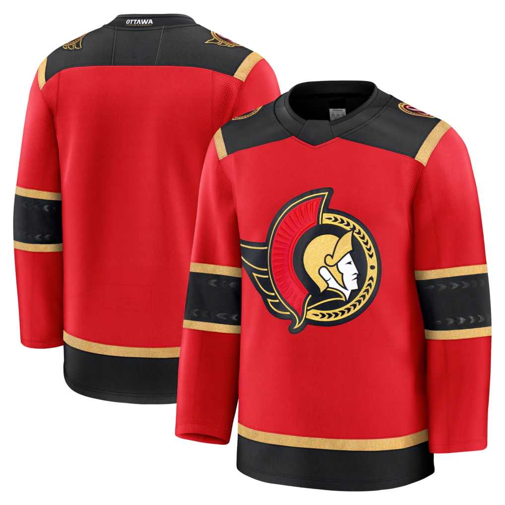 Yuxns O.Senators Red Alternate Premium Jerseys