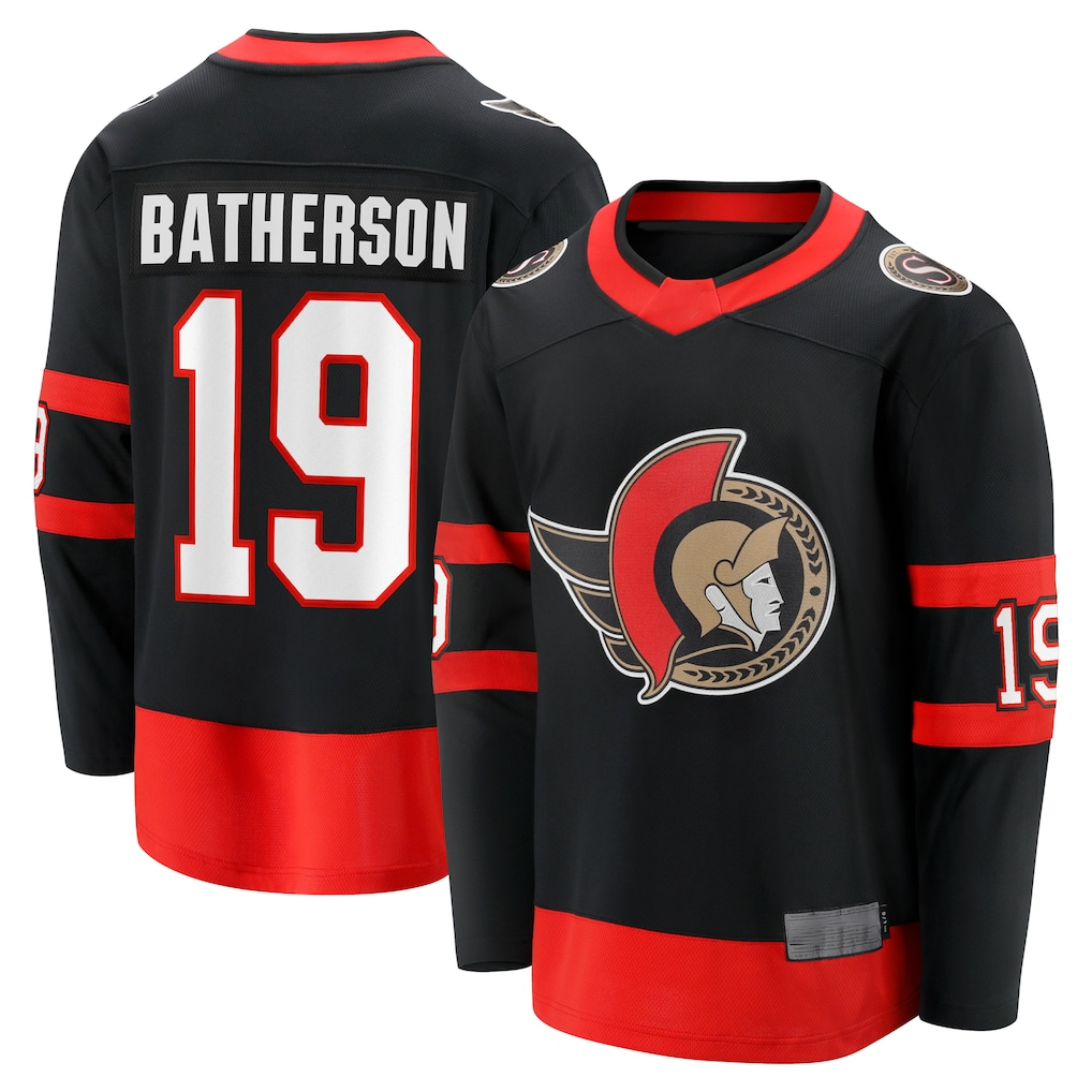 Yuxns O.Senators #19 Drake Batherson Black Home Breakaway Jerseys