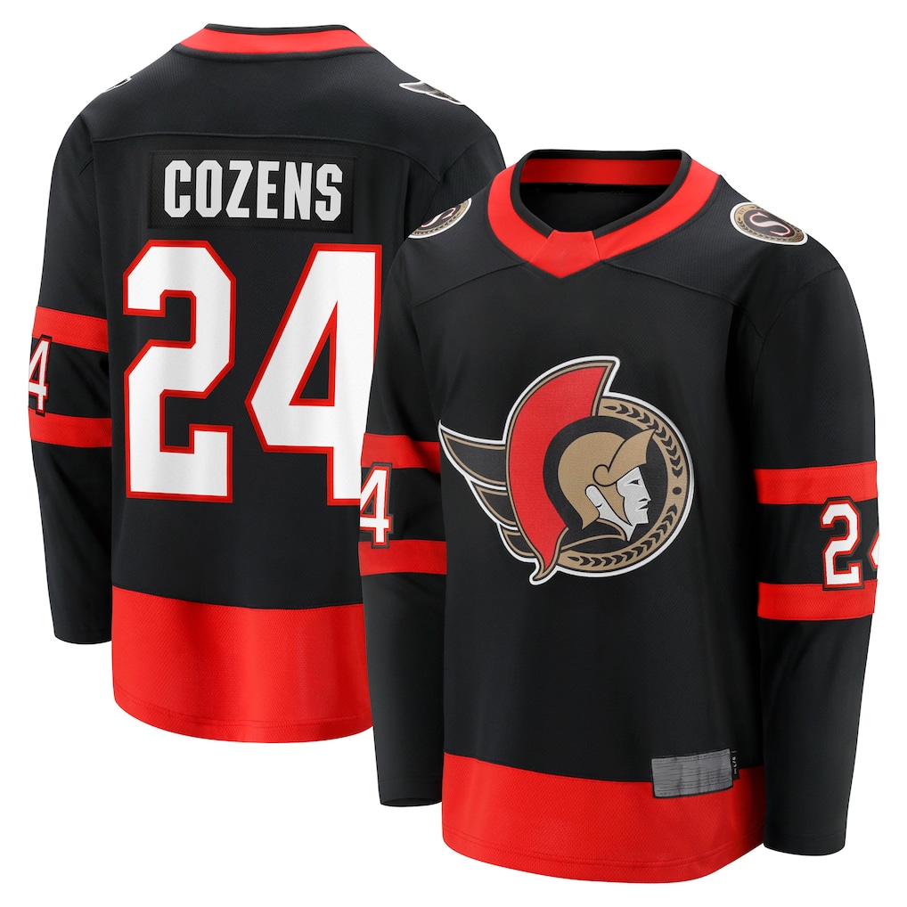 Yuxns O.Senators #24 Dylan Cozens Black Home Breakaway Jerseys