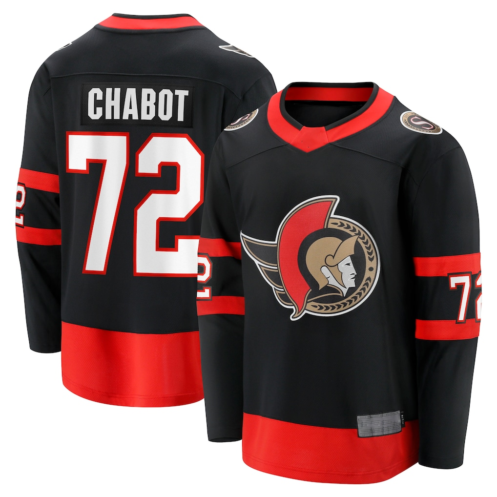 Yuxns O.Senators #72 Thomas Chabot Black Home Breakaway Jerseys