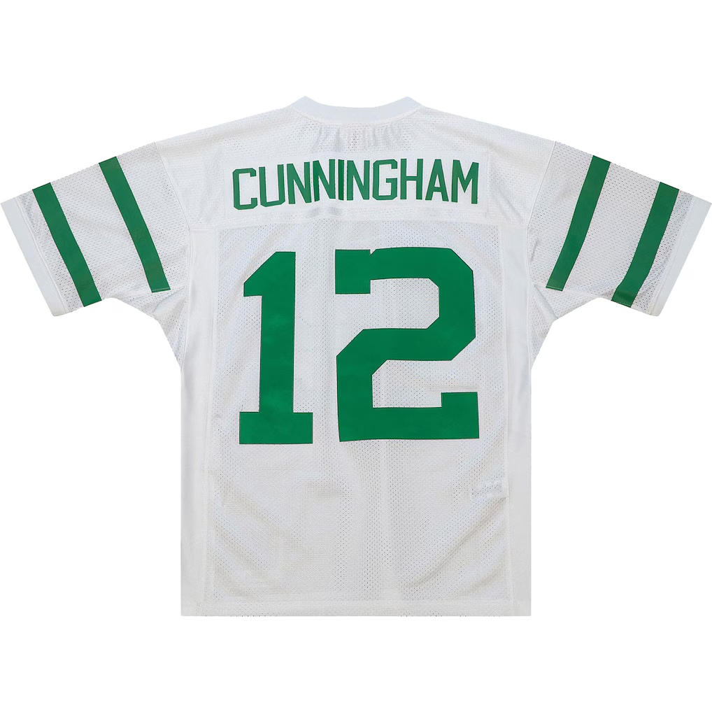 Yuxns P.Eagles 1994 #12 Randall Cunningham Mitchell & Ness White Authentic Throwback Retired Player Puhic Stitched Jerseys