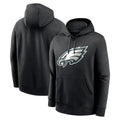 Yuxns P.Eagles Black LOGO Pullover Hoodies Home Game Stitched Jerseys