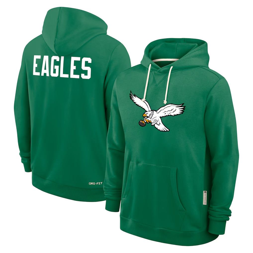 Yuxns P.Eagles Green Pullover Hoodies Home Game Blank Player Stitched Jerseys