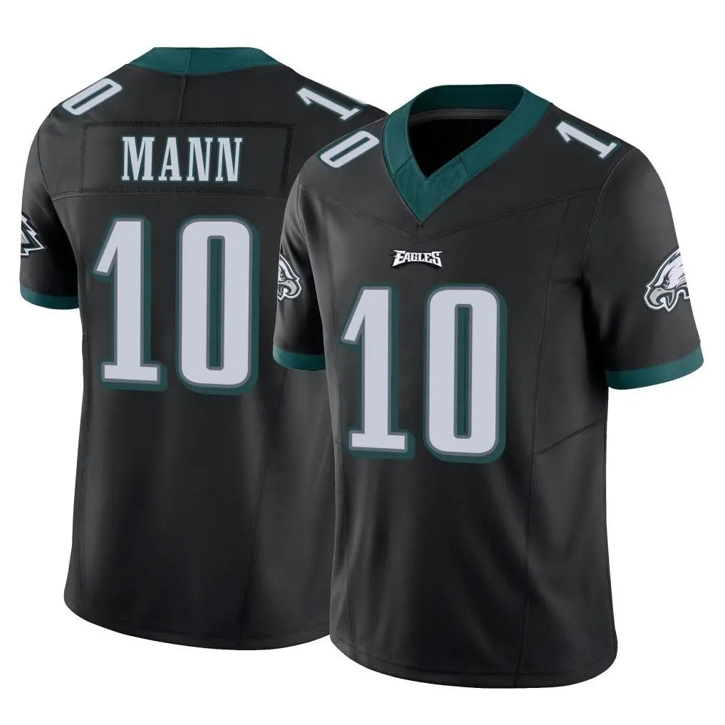 Yuxns P.Eagles #10 Braden Mann Player Black Limited Vapor F.U.S.E. Home Game Stitched Jerseys