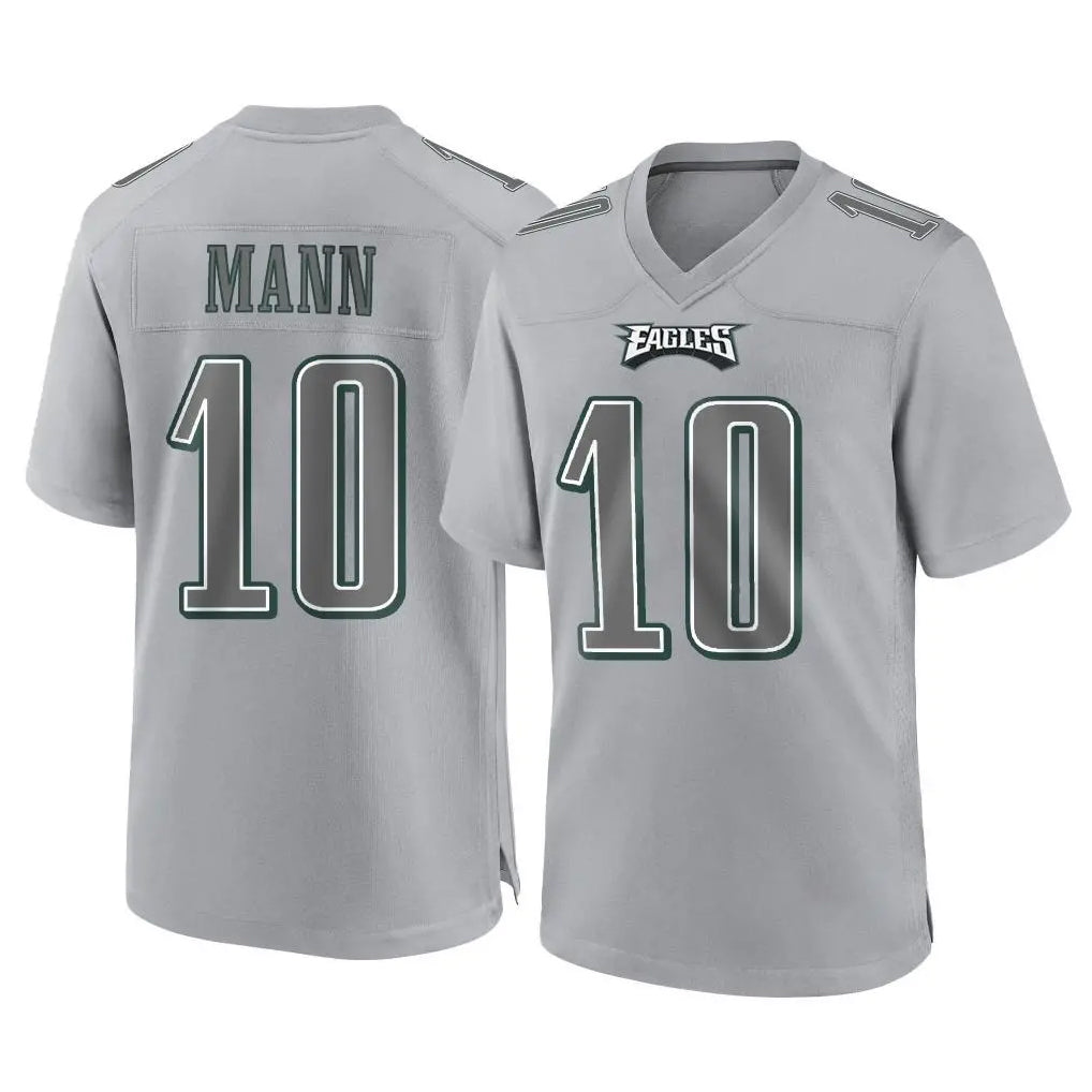Yuxns P.Eagles #10 Braden Mann Player Gray Atmosphere Fashion Home Game Stitched Jerseys