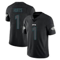Yuxns P.Eagles #1 Jalen Hurts Player Limited Black Impact Home Game Stitched Jerseys