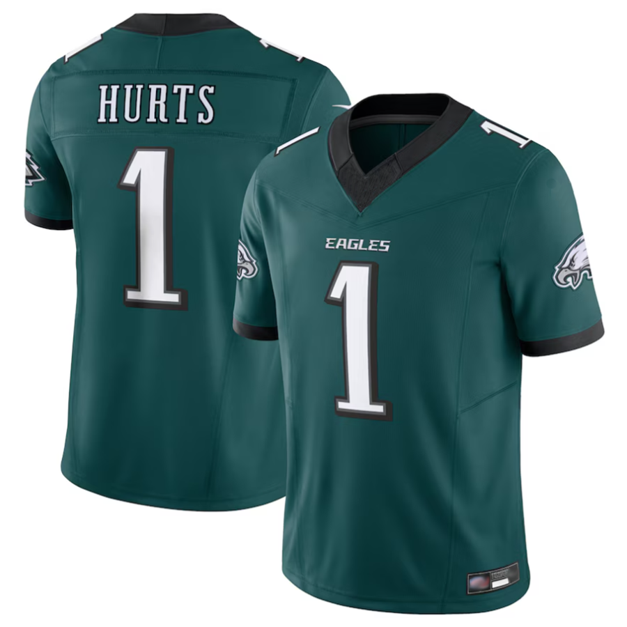 Yuxns P.Eagles #1 Jalen Hurts Player Midnight Green Vapor F.U.S.E. Limited Baseball Stitched Jerseys