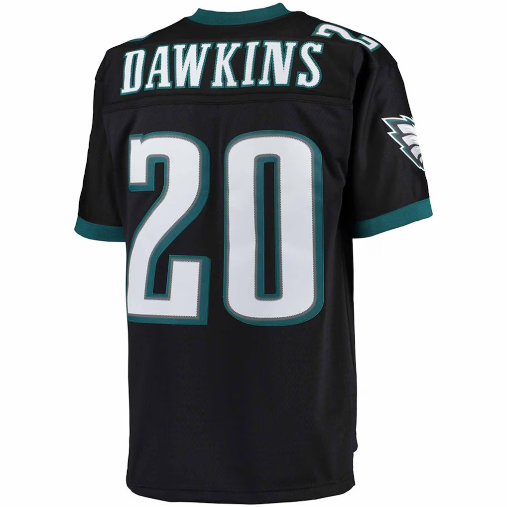 Yuxns P.Eagles #20 Brian Dawkins Mitchell & Ness Black Big & Tall 2004 Retired Player Replica Puhic Stitched Jerseys