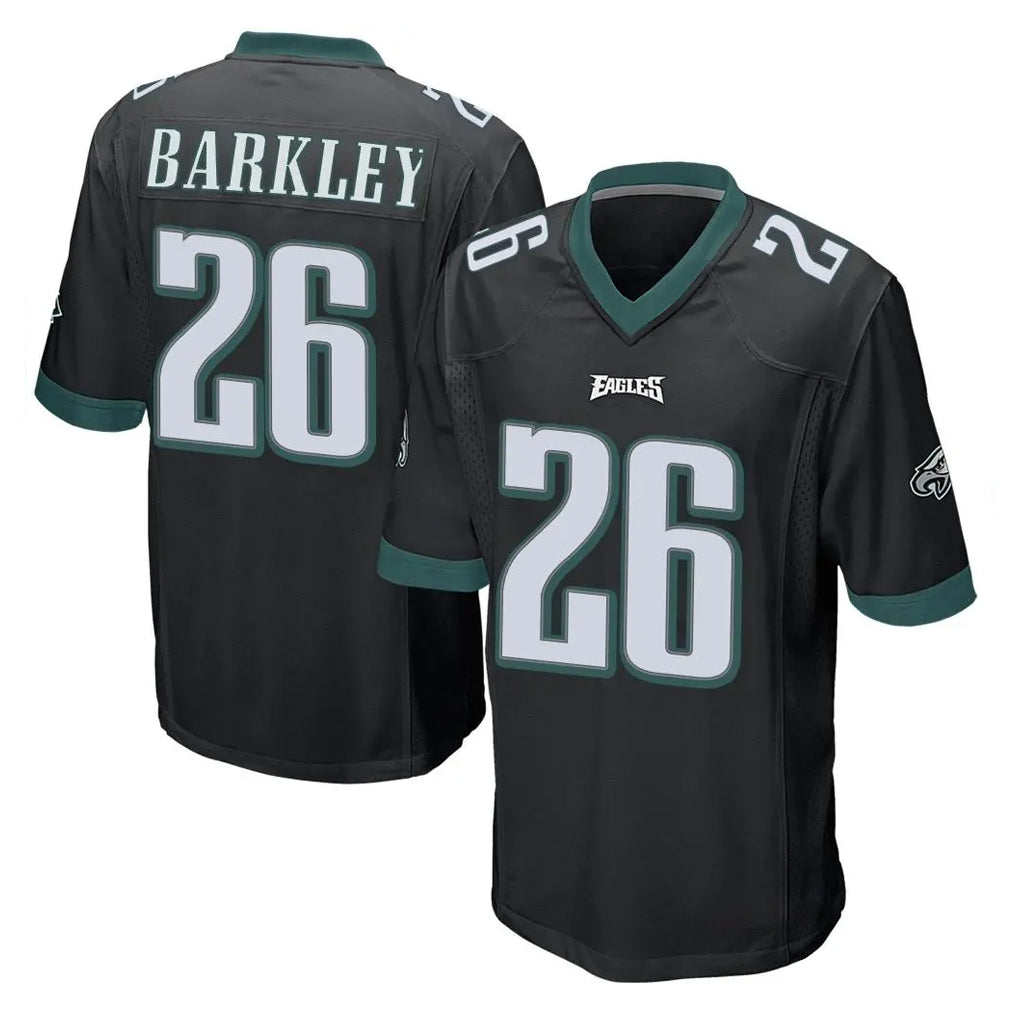 Yuxns P.Eagles #26 Saquon Barkley Player Black Home Game Stitched Jerseys