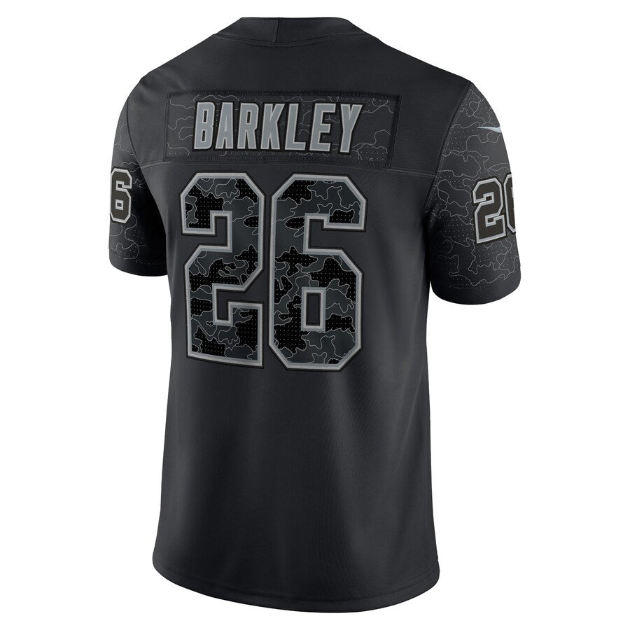 Yuxns P.Eagles #26 Saquon Barkley Player Black REFLECTIVE Limited Stitched Jerseys