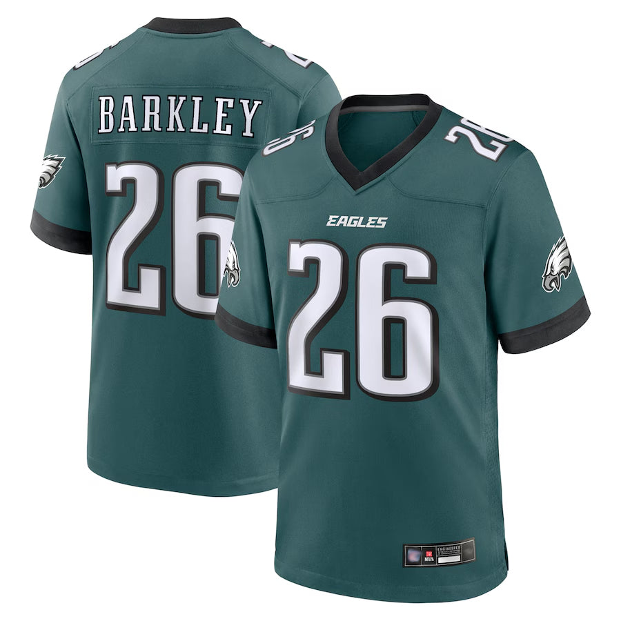 Yuxns P.Eagles #26 Saquon Barkley Player Midnight Green Game Stitched Jerseys