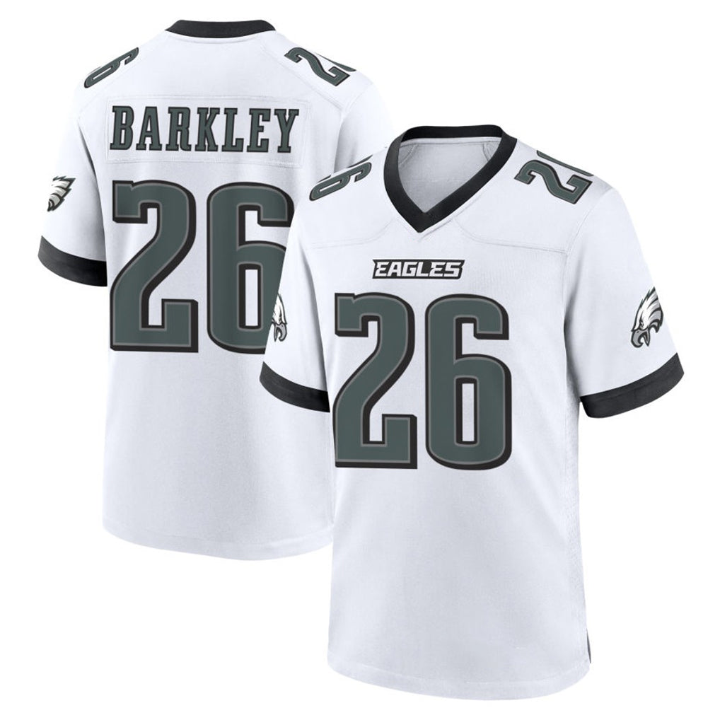 Yuxns P.Eagles #26 Saquon Barkley Player White Game Home Stitched Jerseys