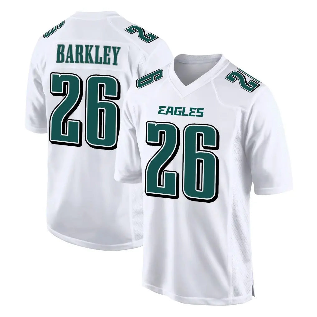 Yuxns P.Eagles #26 Saquon Barkley Player White Tundra Fashion Home Game Stitched Jerseys