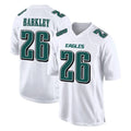 Yuxns P.Eagles #26 Saquon Barkley Player White Tundra Fashion Home Game Stitched Jerseys