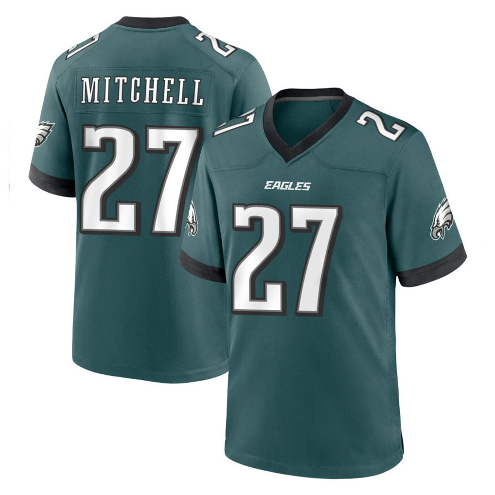 Yuxns P.Eagles #27 Quinyon Mitchell Player Green Home Game Stitched Jerseys