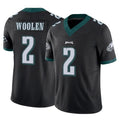 Yuxns P.Eagles #2 Riq Woolen Player Black Limited Vapor F.U.S.E. Home Game Stitched Jerseys