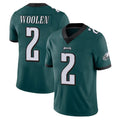 Yuxns P.Eagles #2 Riq Woolen Player Team Color Green Vapor Untouchable Home Game Stitched Jerseys