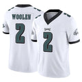 Yuxns P.Eagles #2 Riq Woolen Player White Limited Vapor F.U.S.E. Home Game Stitched Jerseys