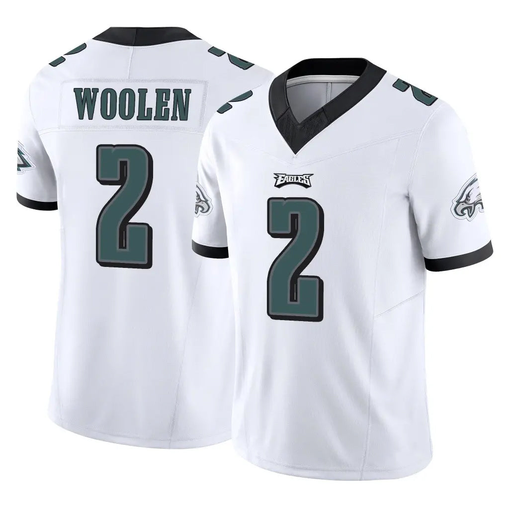Yuxns P.Eagles #2 Riq Woolen Player White Limited Vapor F.U.S.E. Home Game Stitched Jerseys