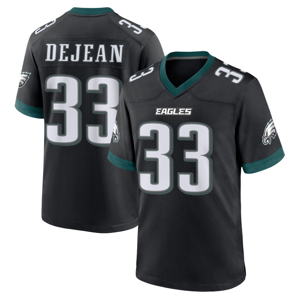 Yuxns P.Eagles #33 Cooper DeJean Player Black Game Home Stitched Jerseys
