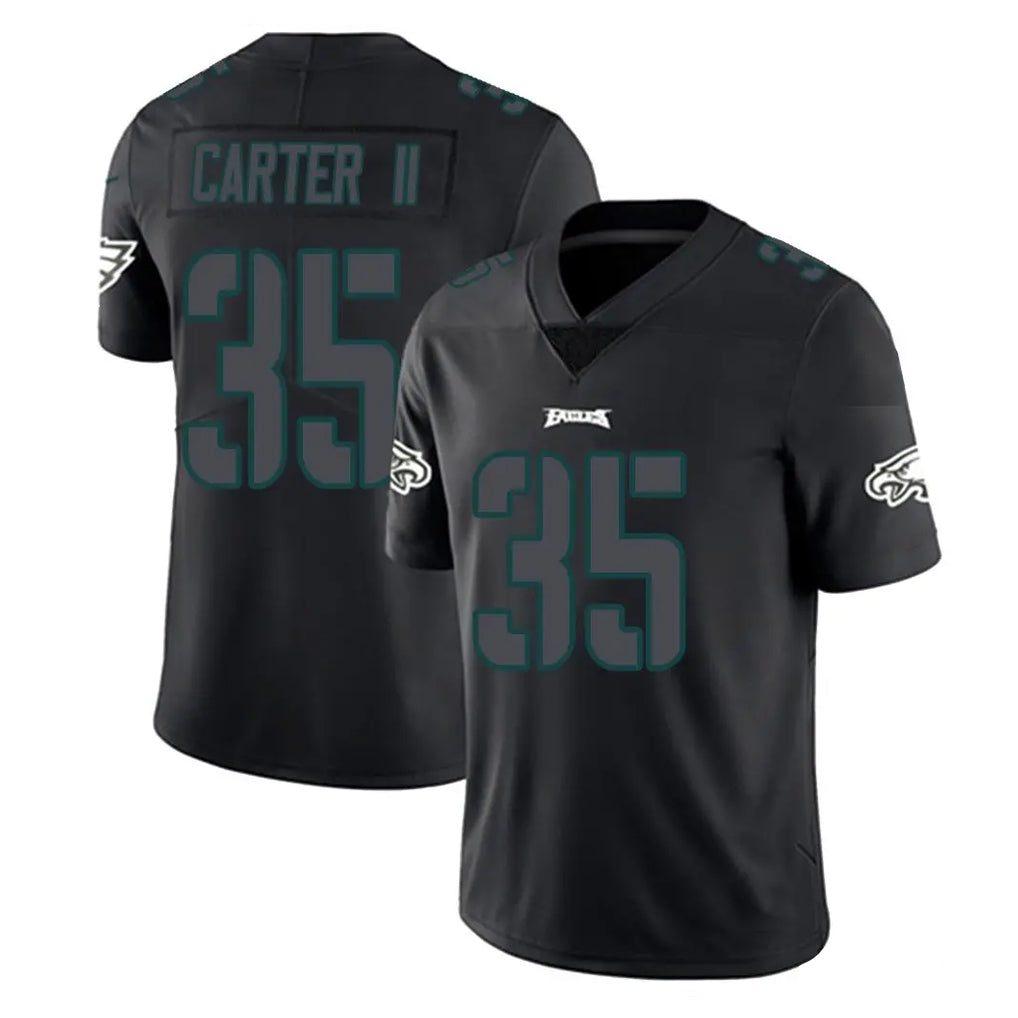 Yuxns P.Eagles #35 Michael Carter II Player Limited Black Impact Home Game Stitched Jerseys