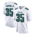 Yuxns P.Eagles #35 Michael Carter II Player White Tundra Fashion Home Game Stitched Jerseys