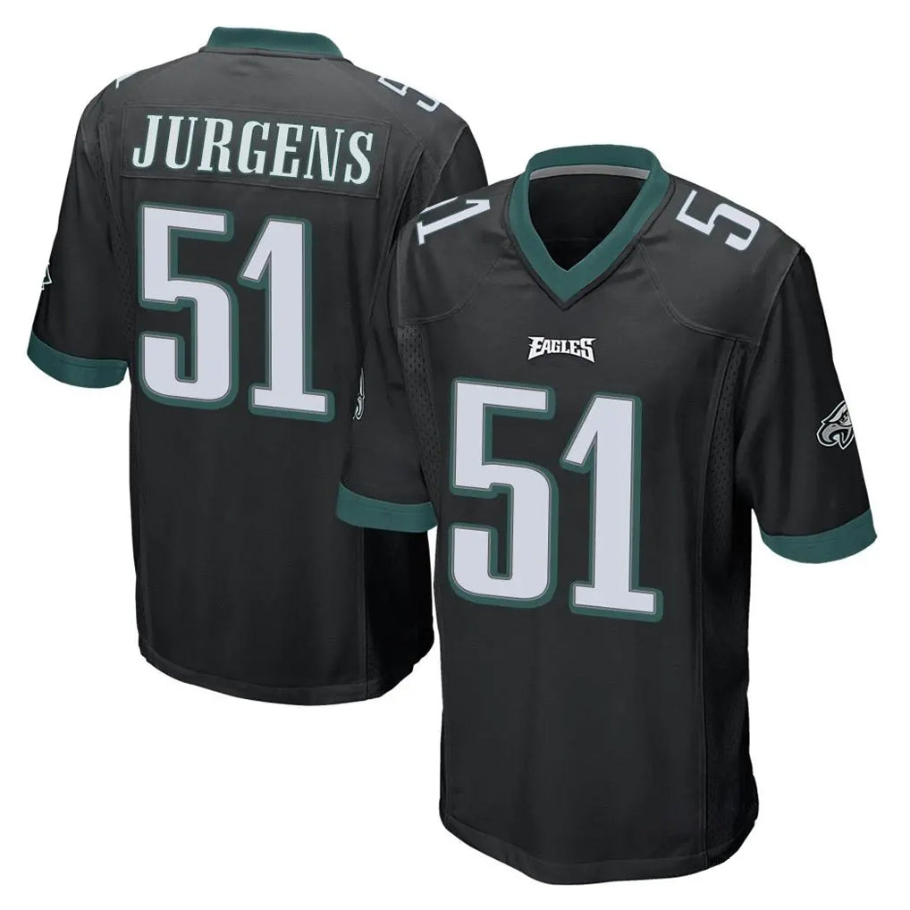Yuxns P.Eagles #51 Cam Jurgens Player Black Home Game Stitched Jerseys