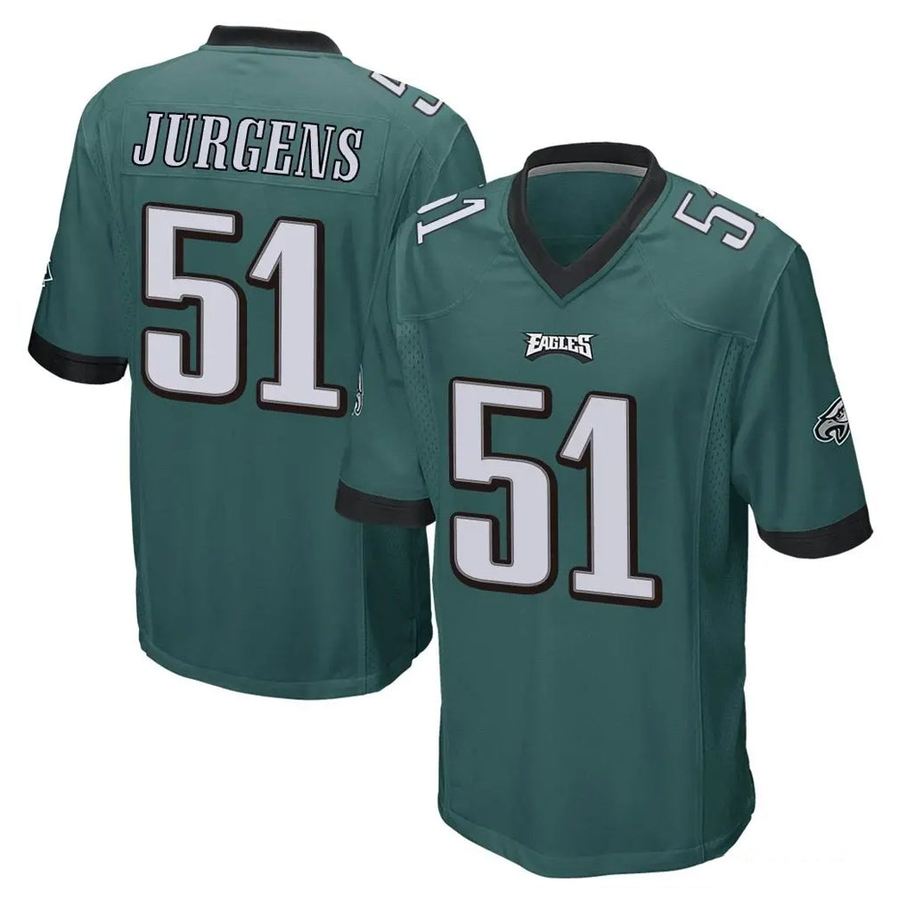 Yuxns P.Eagles #51 Cam Jurgens Player Team Color Green Home Game Stitched Jerseys
