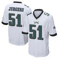 Yuxns P.Eagles #51 Cam Jurgens Player White Home Game Stitched Jerseys