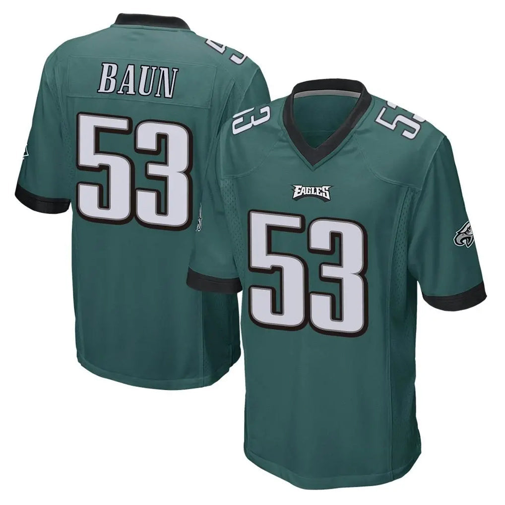 Yuxns P.Eagles #53 Zack Baun Player Team Color Green Home Game Stitched Jerseys
