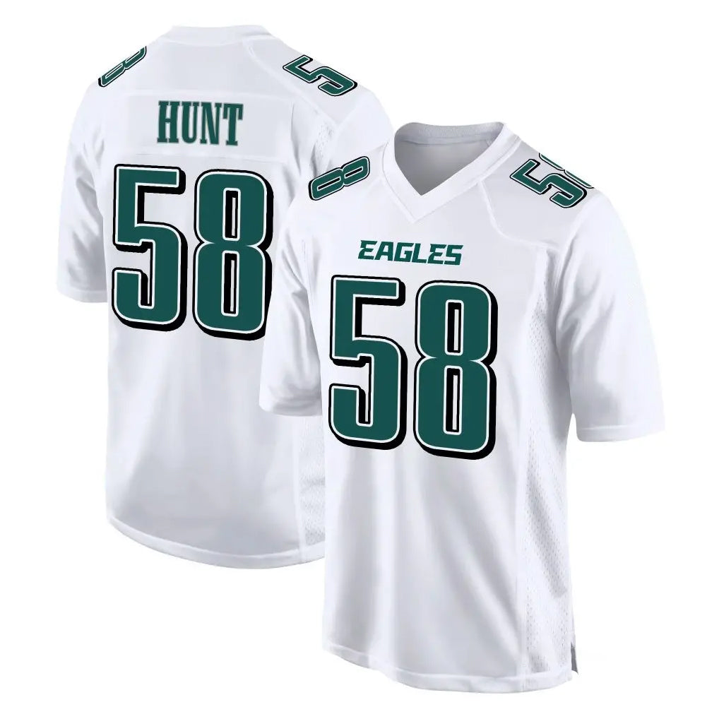 Yuxns P.Eagles #58 Jalyx Hunt Player White Tundra Fashion Home Game Stitched Jerseys