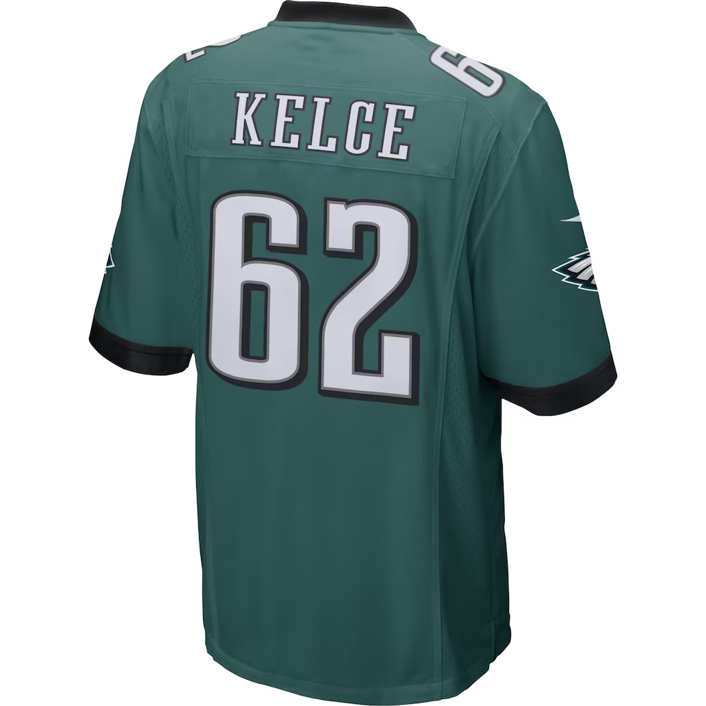 Yuxns P.Eagles #62 Jason Kelce Midnight Green Game Stitched Jerseys