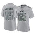 Yuxns P.Eagles #65 Lane Johnson Player Gray Atmosphere Fashion Home Game Stitched Jerseys