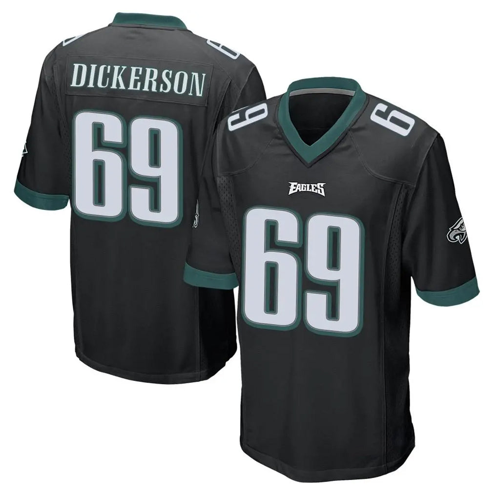 Yuxns P.Eagles #69 Landon Dickerson Player Black Home Game Stitched Jerseys