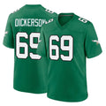 Yuxns P.Eagles #69 Landon Dickerson Player Green Kelly Alternate Home Game Stitched Jerseys