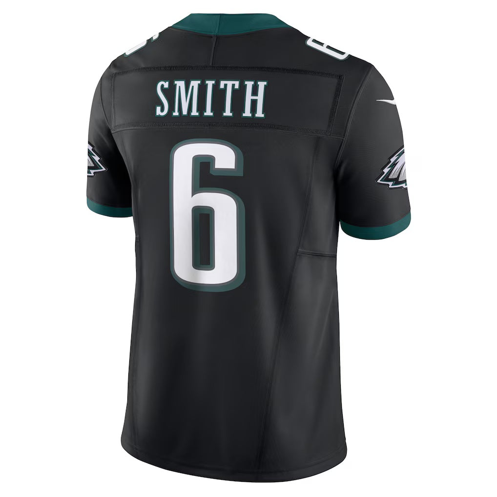 Yuxns P.Eagles #6 DeVonta Smith Black Alternate Vapor F.U.S.E. Limited Stitched Jerseys