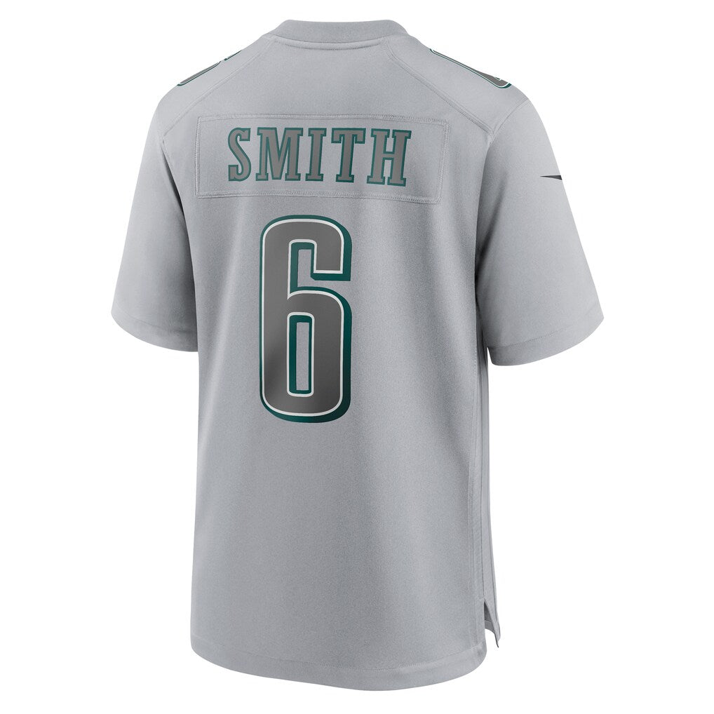 Yuxns P.Eagles #6 DeVonta Smith Gray Atmosphere Fashion Game Stitched Jerseys