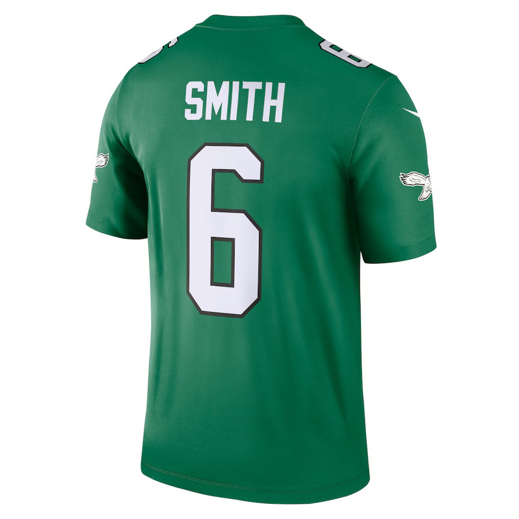 Yuxns P.Eagles #6 DeVonta Smith Kelly Green Legend Player Performance Top Stitched Jerseys