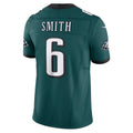 Yuxns P.Eagles #6 DeVonta Smith Midnight Green Vapor F.U.S.E. Limited Stitched Jerseys