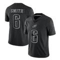 Yuxns P.Eagles #6 DeVonta Smith Player Black REFLECTIVE Limited Stitched Jerseys