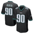 Yuxns P.Eagles #90 Jordan Davis Player Black Home Game Stitched Jerseys