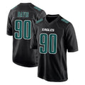 Yuxns P.Eagles #90 Jordan Davis Player Carbon Black Fashion Home Game Stitched Jerseys