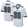 Yuxns P.Eagles #90 Jordan Davis Player White Home Game Stitched Jerseys