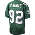 Yuxns P.Eagles #92 Reggie White Mitchell & Ness Green Authentic Throwback Retired Player Puhic Stitched Jerseys