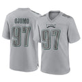 Yuxns P.Eagles #97 Moro Ojomo Player Gray Atmosphere Fashion Home Game Stitched Jerseys