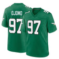 Yuxns P.Eagles #97 Moro Ojomo Player Green Kelly Alternate Home Game Stitched Jerseys