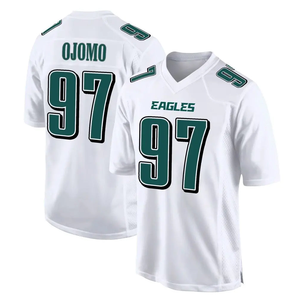 Yuxns P.Eagles #97 Moro Ojomo Player White Tundra Fashion Home Game Stitched Jerseys