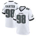 Yuxns P.Eagles #98 Jalen Carter Player White Game Home Stitched Jerseys