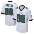 Yuxns P.Eagles #98 Jalen Carter Player White Home Game Stitched Jerseys